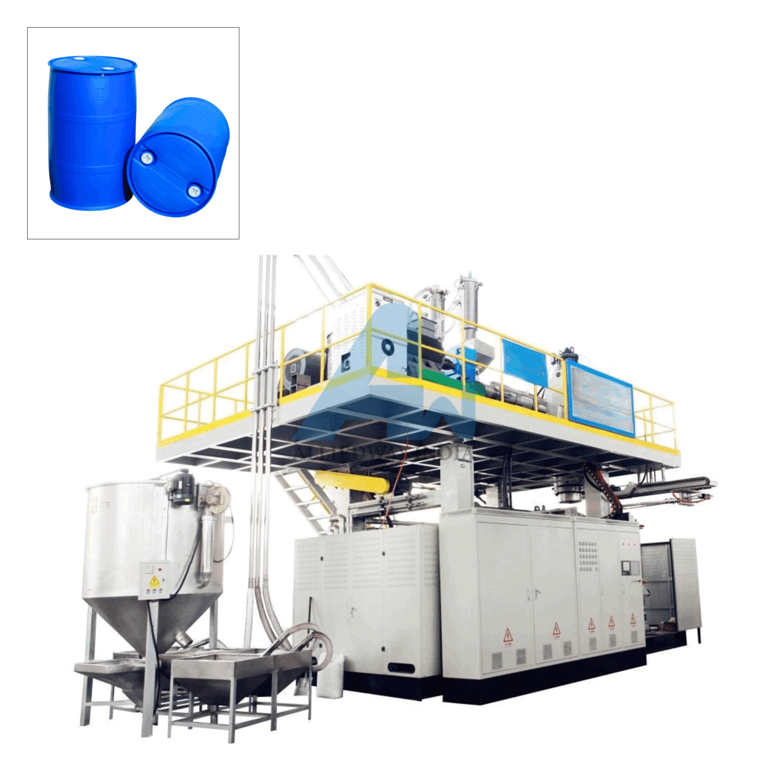 Double L-Ring Drum Blow Molding Machine
